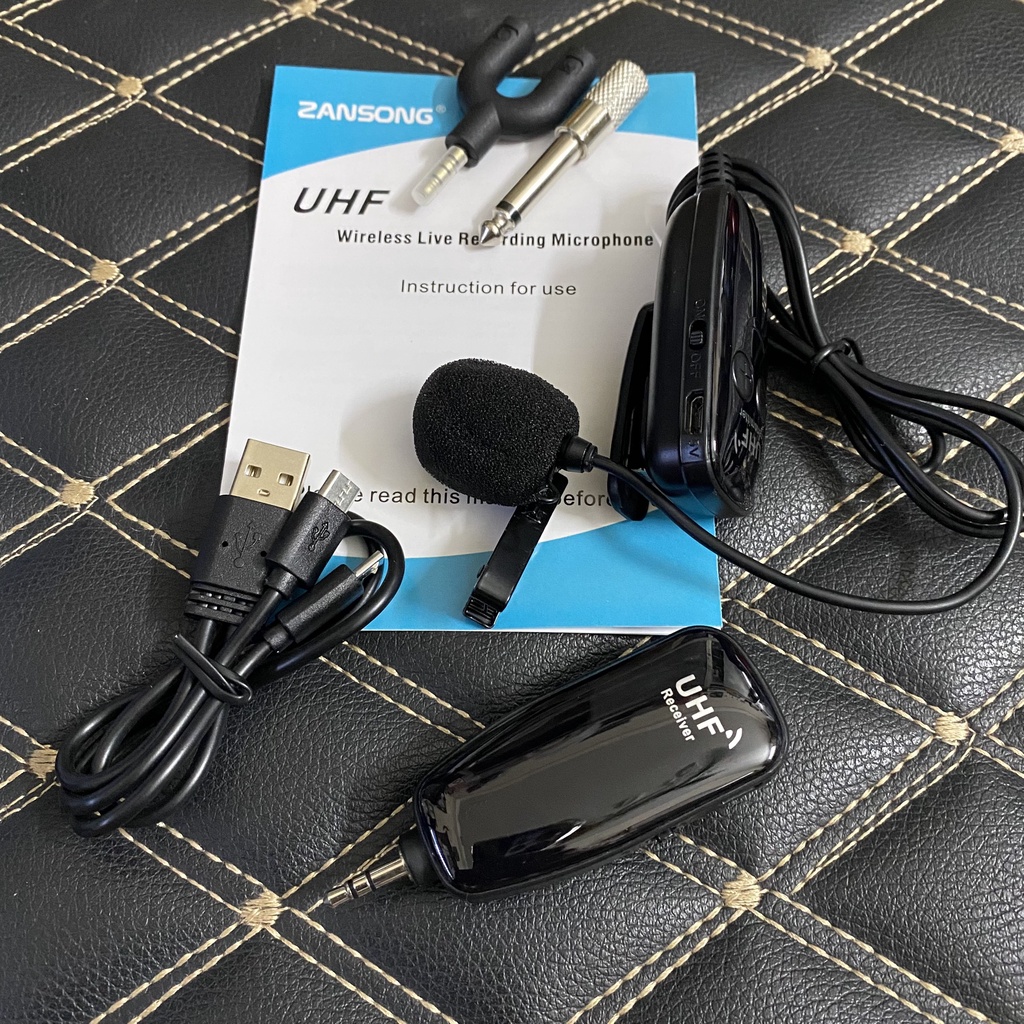 Micro không dây cài áo Zansong V30 - Mic trợ gảng V30 cho mọi thiết bị, hỗ trợ thuyết trình, giảng dạy, trợ giảng