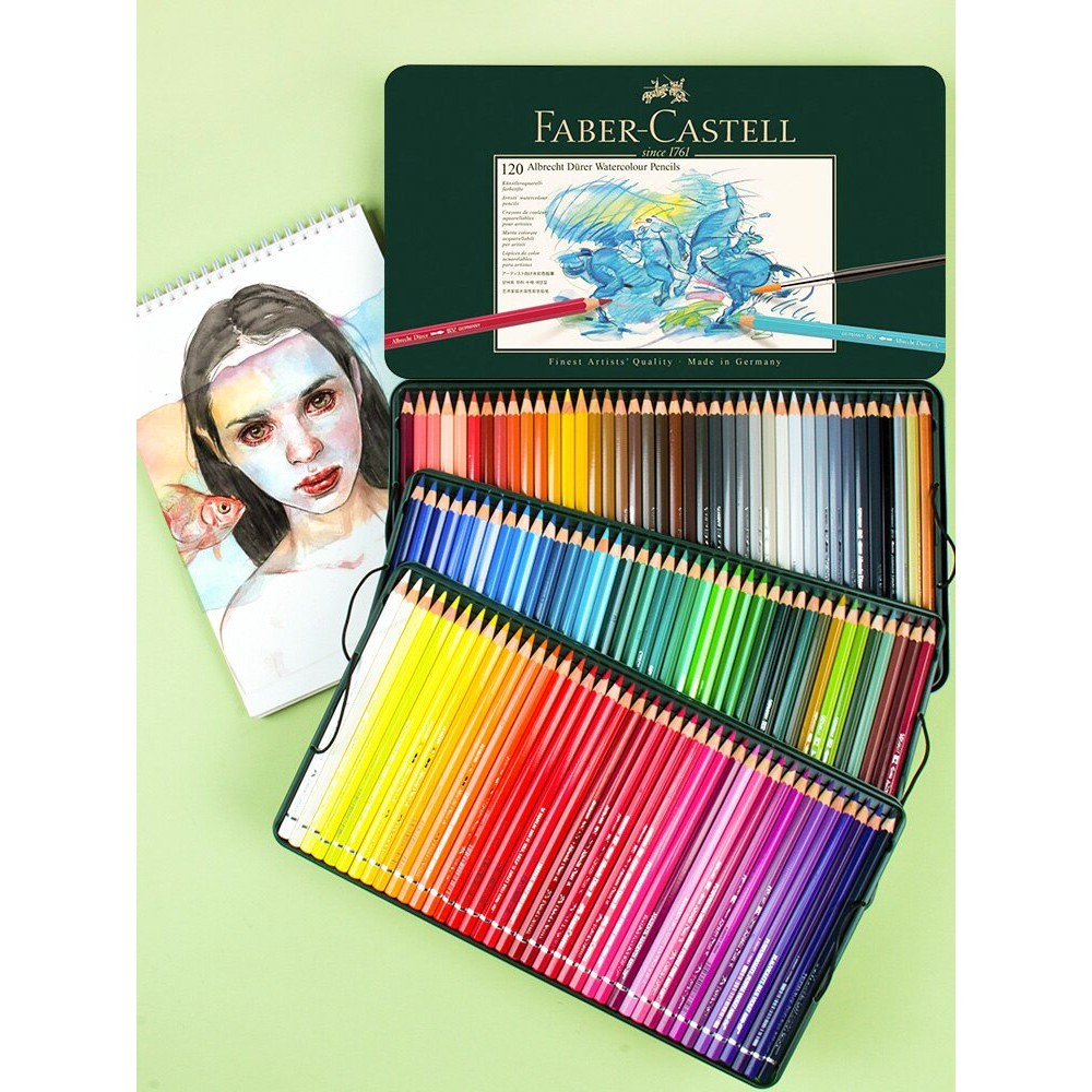 [120 Màu - Hộp Thiếc] Chì Màu Nước Faber-Castell Hạng Hoạ Sĩ Cao Cấp A.Dürer