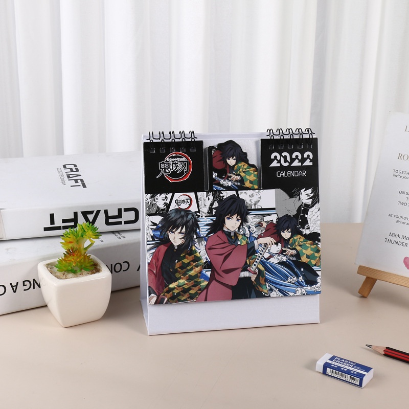 Lịch SY2 2022 Trang Trí Nhà Cửa Hình Demon Slayer Tanjirou Nezuko Zenitsu