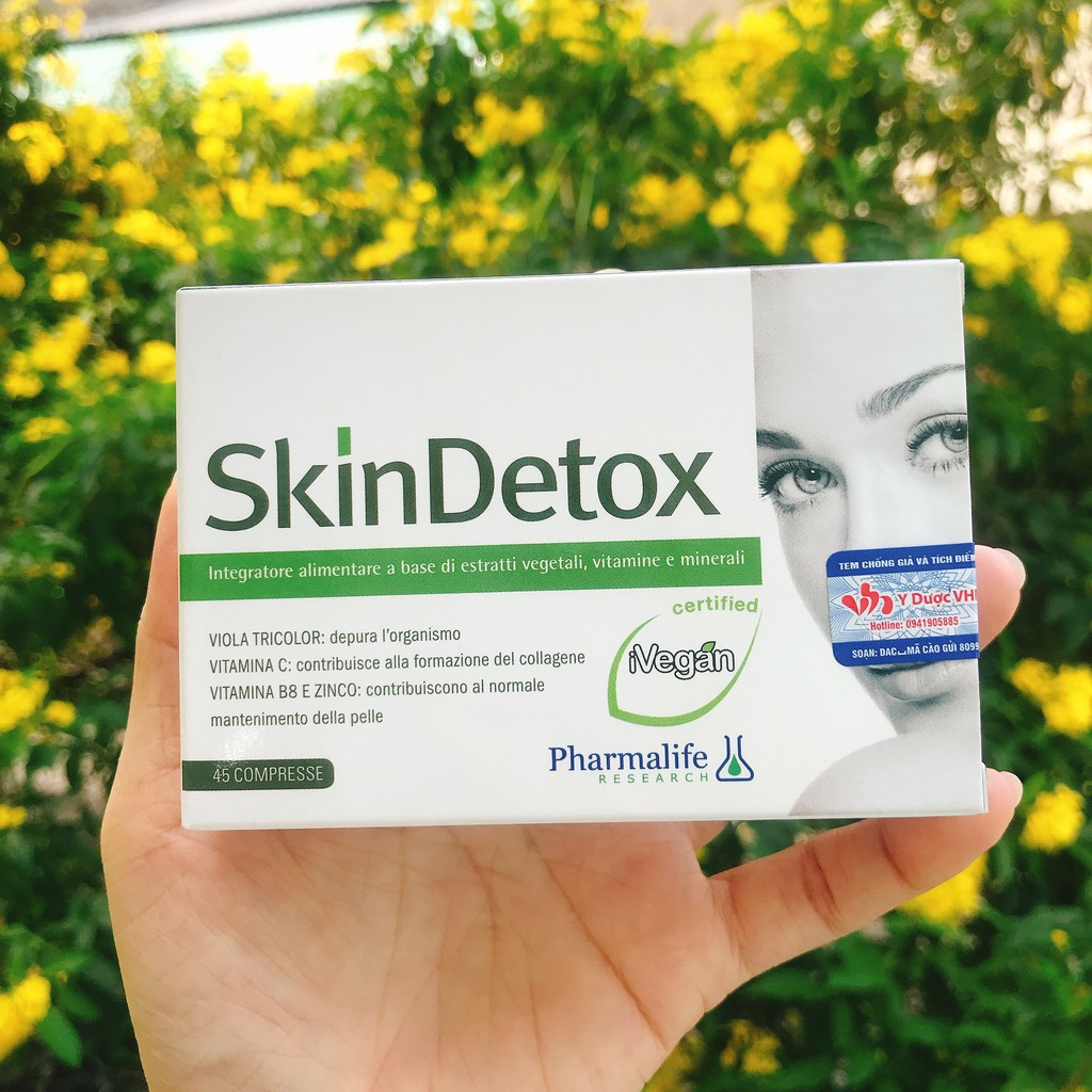 Pharmalife Viên uống thải độc và ngăn ngừa mụn Skin Detox (Hộp 45 Viên)