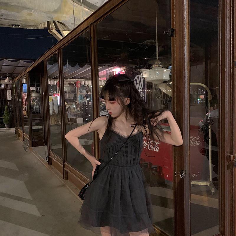 COZOK Đầm Thời Trang Phối Lưới Đáng Yêu Cá Tính Cho Nữ