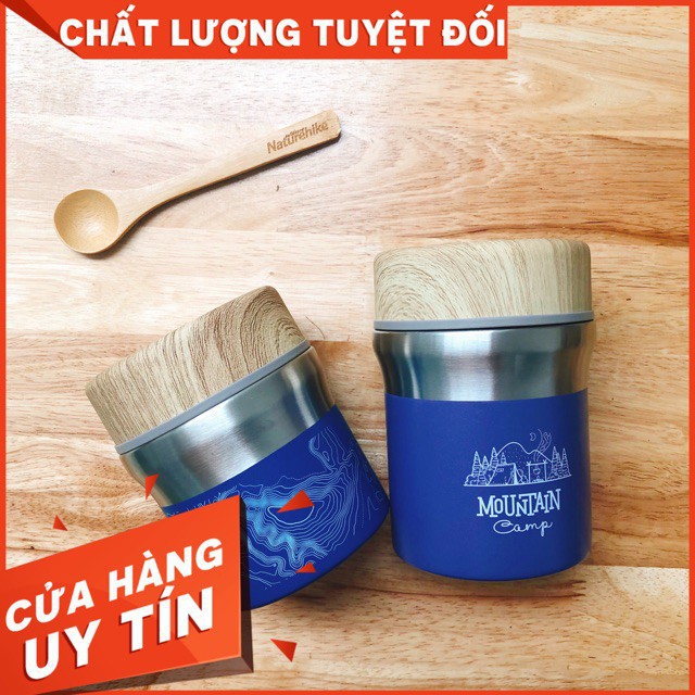 Cốc ly giữ nhiệt Naturehike cắm trại du lịch ca giữ nhiệtđồ ăn inox Campoutvn A118