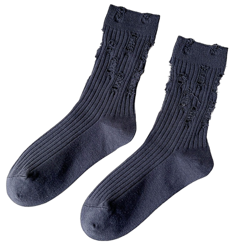 Xiangbao Vớ Cotton Cổ Cao Đến Mắt Cá Màu Trơn Dễ Thương Cho Nữ