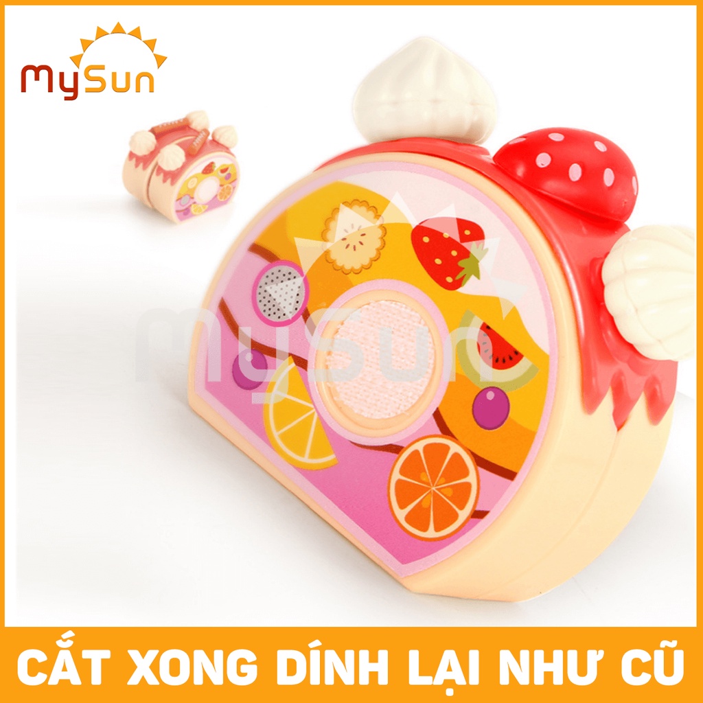 Đồ chơi TIỆC TRÀ cắt bánh kem sinh nhật có đèn cho bé gái bằng nhựa ABS cao cấp – MySun