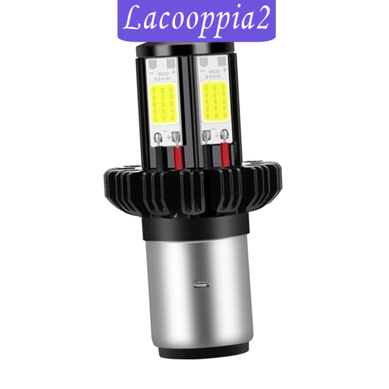 [LACOOPPIA2]Motorbike Motorcycle Headlight Bulbs LED Hi Lo beam 6000K White H4