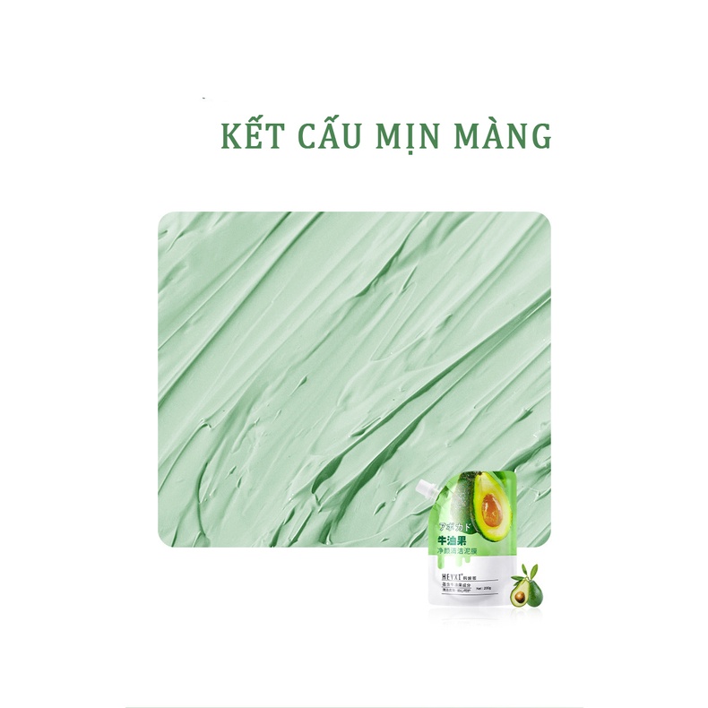 Mặt Nạ Bùn trái bơ làm sáng kiểm soát dầu giảm mụn đầu đen HEYXI Nội địa trung HXMN002