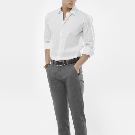 Áo Sơ Mi Nam BASIC Cao Cấp Vải Cotton Chéo Trơn Nhanh Khô Thấm Hút Tốt Không Nhăn Xù