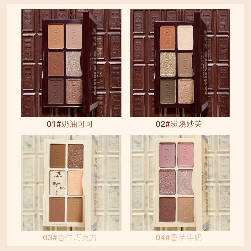 [Hàng mới về] Bảng phấn mắt NOVO 6 màu chống thấm nước lâu trôi chất lượng cao | BigBuy360 - bigbuy360.vn