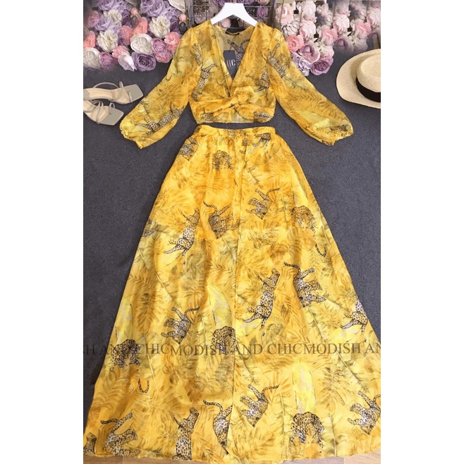 (Free Ship) SÉT VÁY MAXI VOAN XINH GÌ MÀ XINH LẠ LÙNG LÀ SÉT VÁY NHÀ SHOP ĐÓ CHỊ EM UP h.h.p