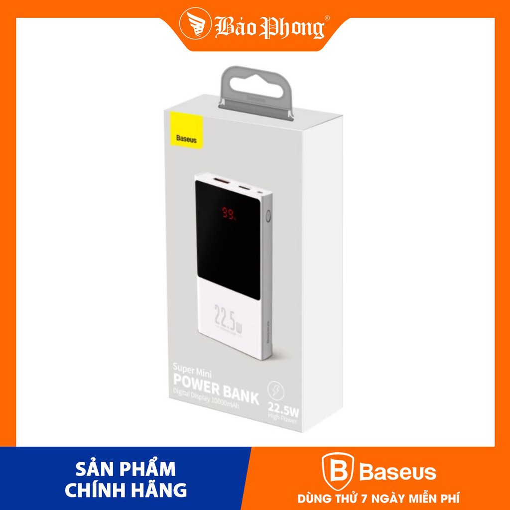 Pin dự phòng Baseus Super mini digital Display power bank 10.000mAh 22.5W PPMN-A02