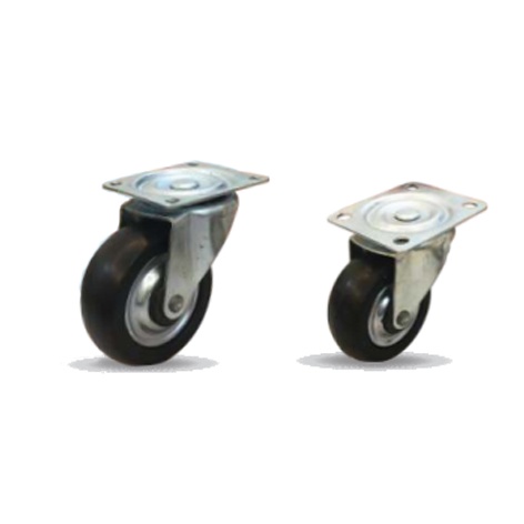 bánh xe đẩy cao su 100mm (2 vòng bi)