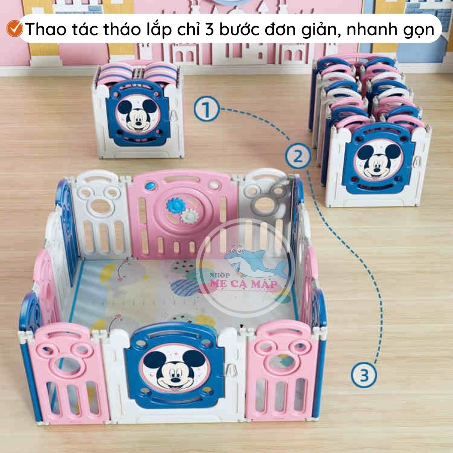 Quây nhựa gấp gọn cho bé Pakey MICKEY, MẪU HOT TREND mới nhất SALE GIÁ CỰC SỐC