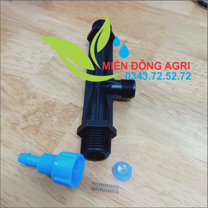 1 BỘ VENTURI CHÂM PHÂN REN NGOÀI 27MM KHÔNG ỐNG HÚT