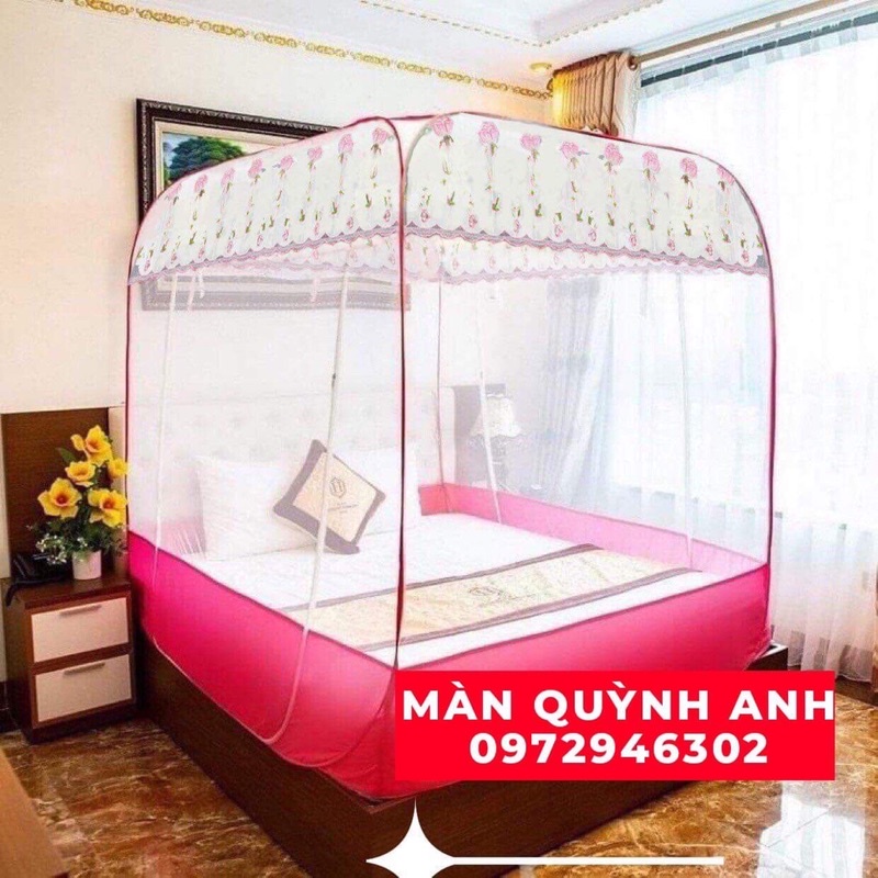 Màn chụp tự bung cao cấp đỉnh vuông( đủ 3 size) loại 2 chân viền cao cấp