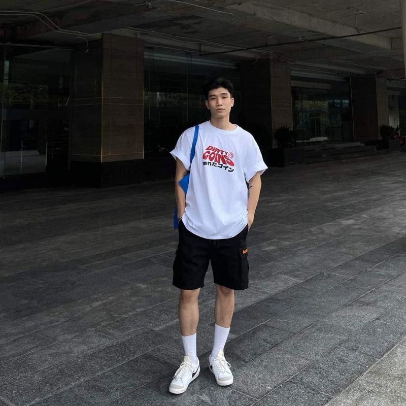 Áo Tee Dirty coins DicoJP - Trắng - Local brand