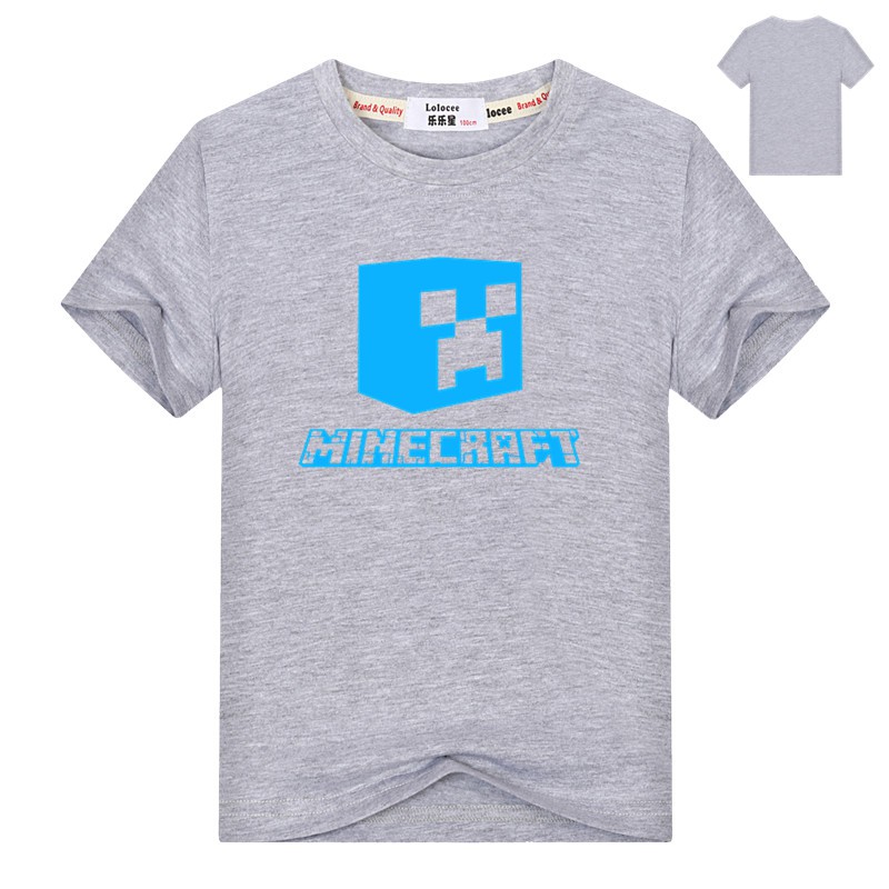 minecraft Creeper video game t-shirt cho bé trai Sáng áo thun ngắn tay Glowing Tops