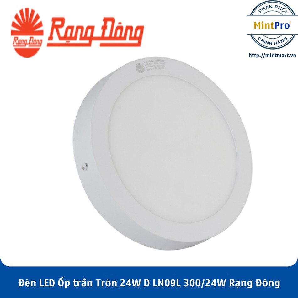 Đèn LED Ốp trần Tròn 24W D LN09L 300/24W Rạng Đông - Hàng Chính Hãng - TC MART