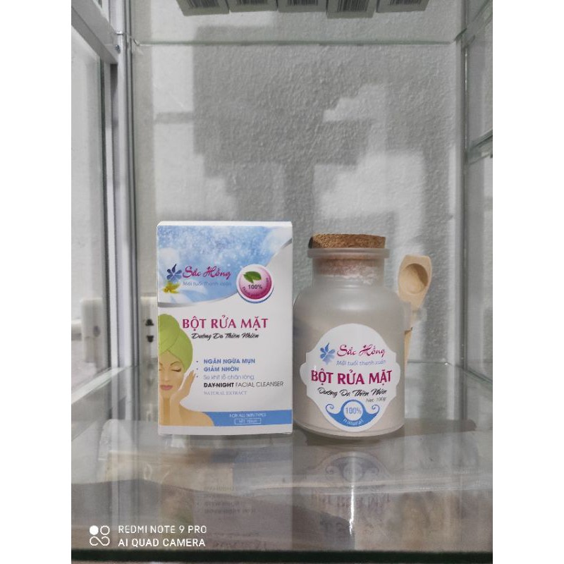 Bột rửa mặt Sắc Hồng - giảm nhờn - ngừa mụn 100g | BigBuy360 - bigbuy360.vn