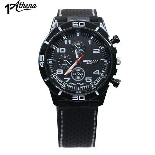 Đồng hồ đeo tay nam , mặt hình phi công , dây silicone , phong cách thể thao | BigBuy360 - bigbuy360.vn
