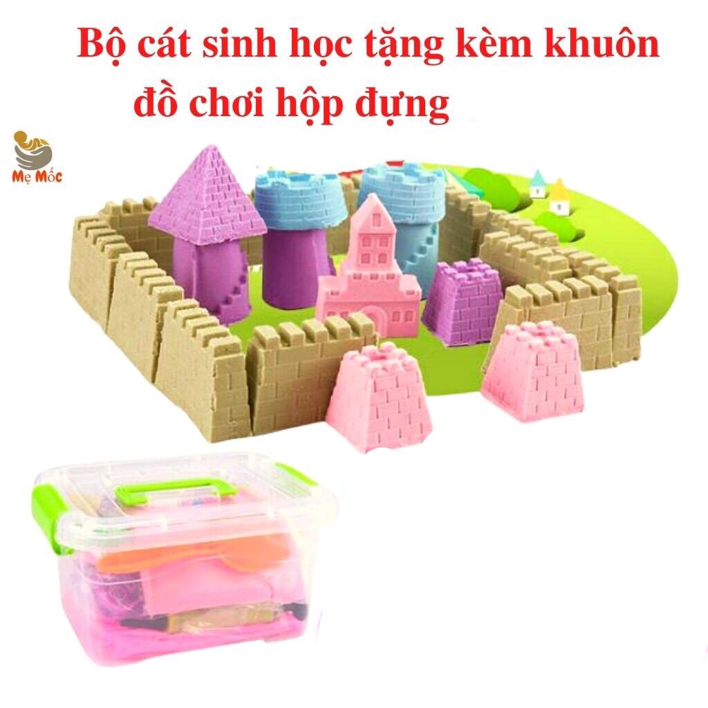 Đồ Chơi Cát Động Lực Đủ Bộ Khuôn+0.8kg Cát,Cát Nặn Trọng Lực Sinh Học Không Lo Bẩn Tay An Toàn Cho Trẻ,Mẹ Mốc ,HCSH