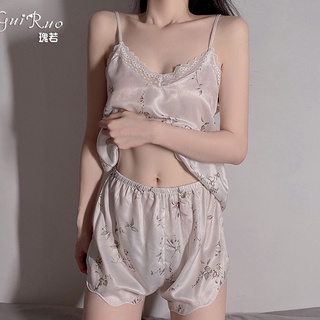 [SiêuHot] Bộ ngủ lụa 2 dây sexy mặc nhà (hàng Quảng Châu vải Tơ lụa cao cấp)