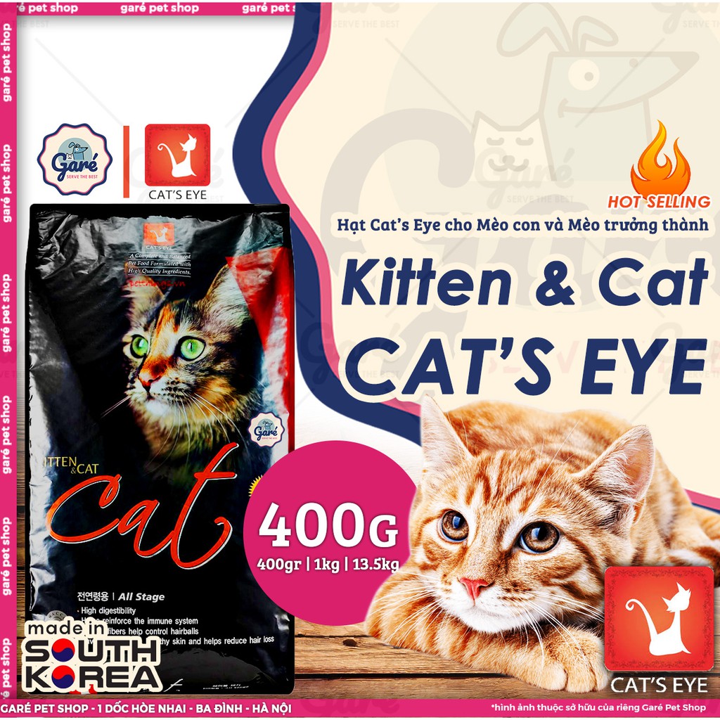 13.5kg - Hạt Cat Eye cân bằng dinh dưỡng chống búi lông hiệu quả đến từ Hàn Quốc Cat's Eye Cateye