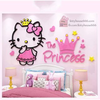 🌻dán tường 3d princess 🎀 kitty house