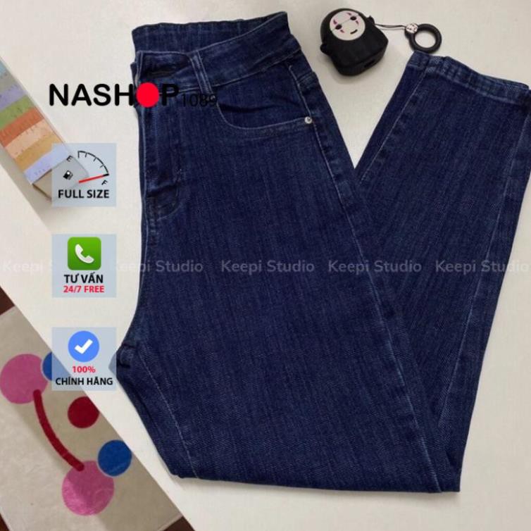 Quần jean bò baggy nữ cạp cao hàng Quảng Châu phong cách Hàn Quốc sành điệu style năm 2021 nashop 1089