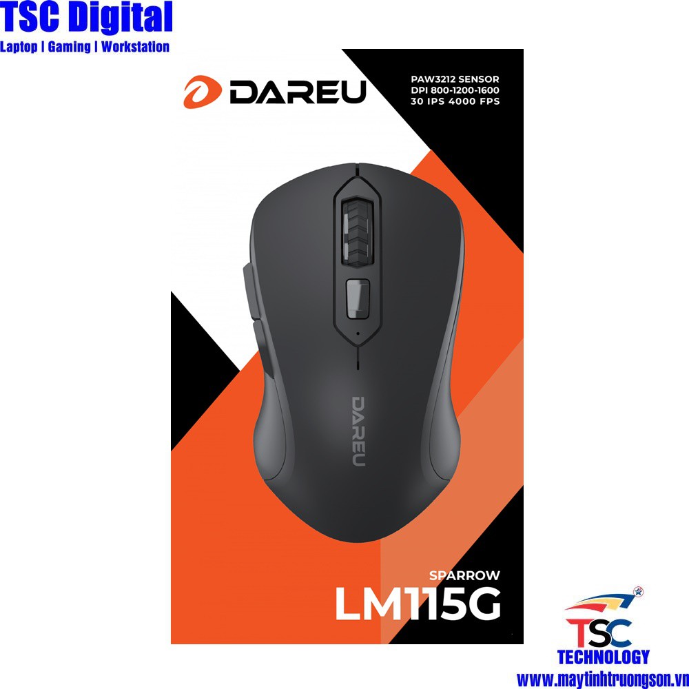Chuột không dây DAREU LM115G Black