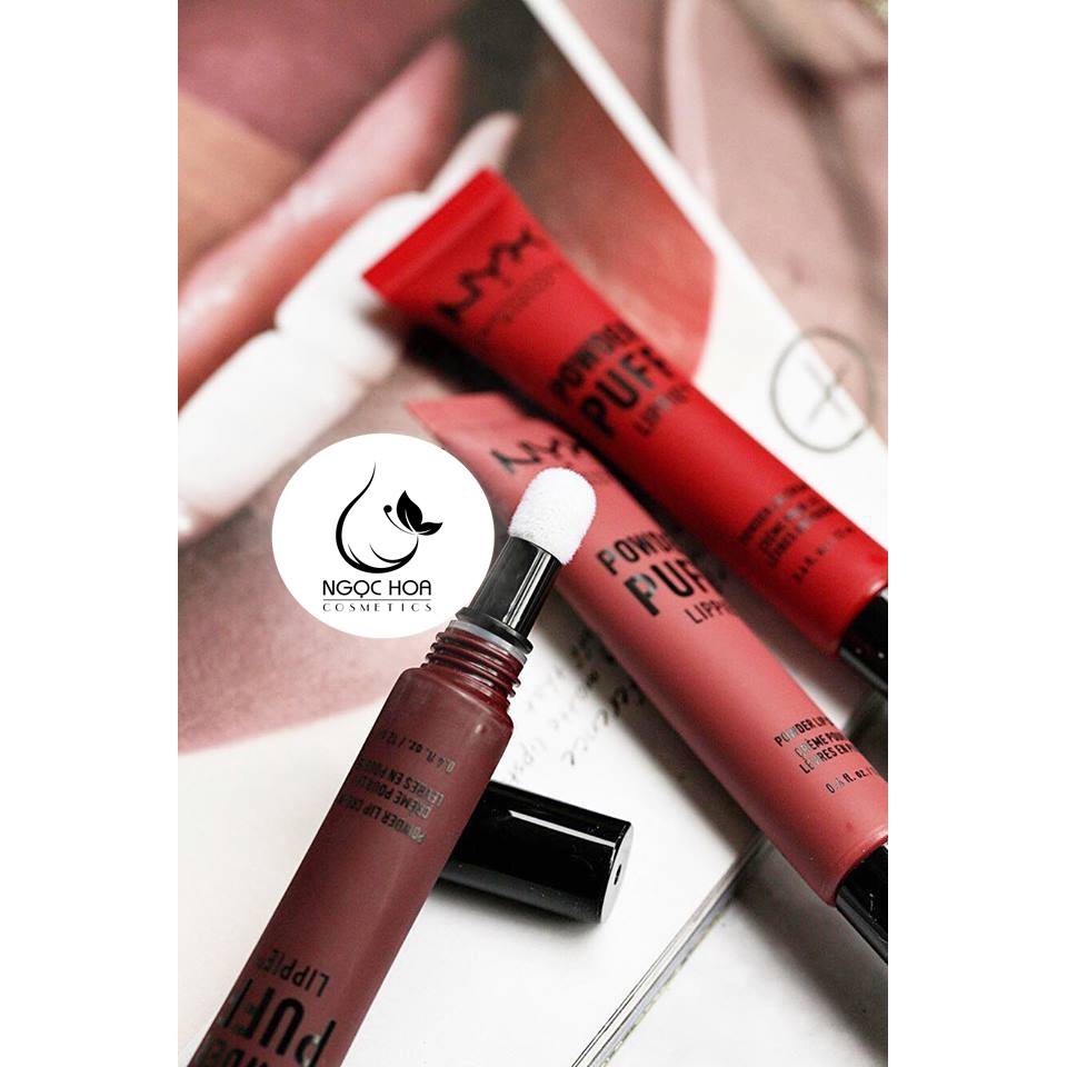 ♥️Son Kem NYX Professional Makeup Powder Puff Lippie Powder Lip Cream