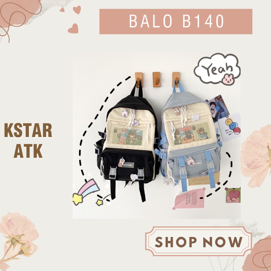 Balo Ulzzang chống nước thời trang DOUCIYUAN B140