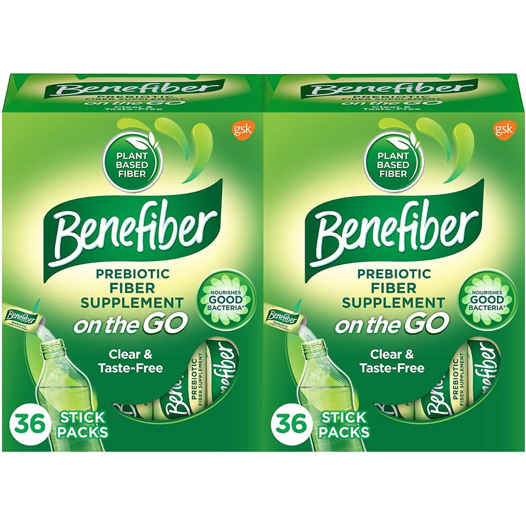 COMBO 12 gói BỘT XƠ HỖ TRỢ TIÊU HÓA Benefiber Prebiotic Fiber Supplement Powder for Digestive Health, KHÔNG VỊ, 4g
