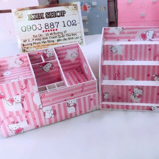 Combo kệ nước hoa & tủ đựng mỹ phẩm hello Kitty ( có bán lẻ)