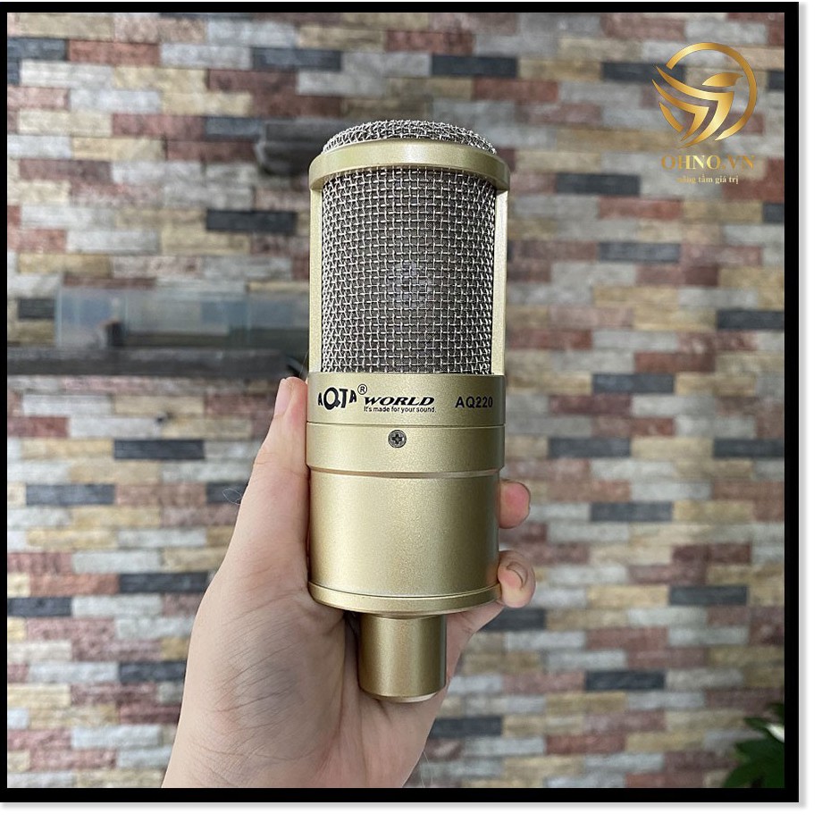 Micro Thu Âm Cao Cấp AQTA AQ 220 Bộ Mic Hát Thu Âm Karaoke - Livestream Chuẩn Chuyên Nghiệp - OHNO VIỆT NAM