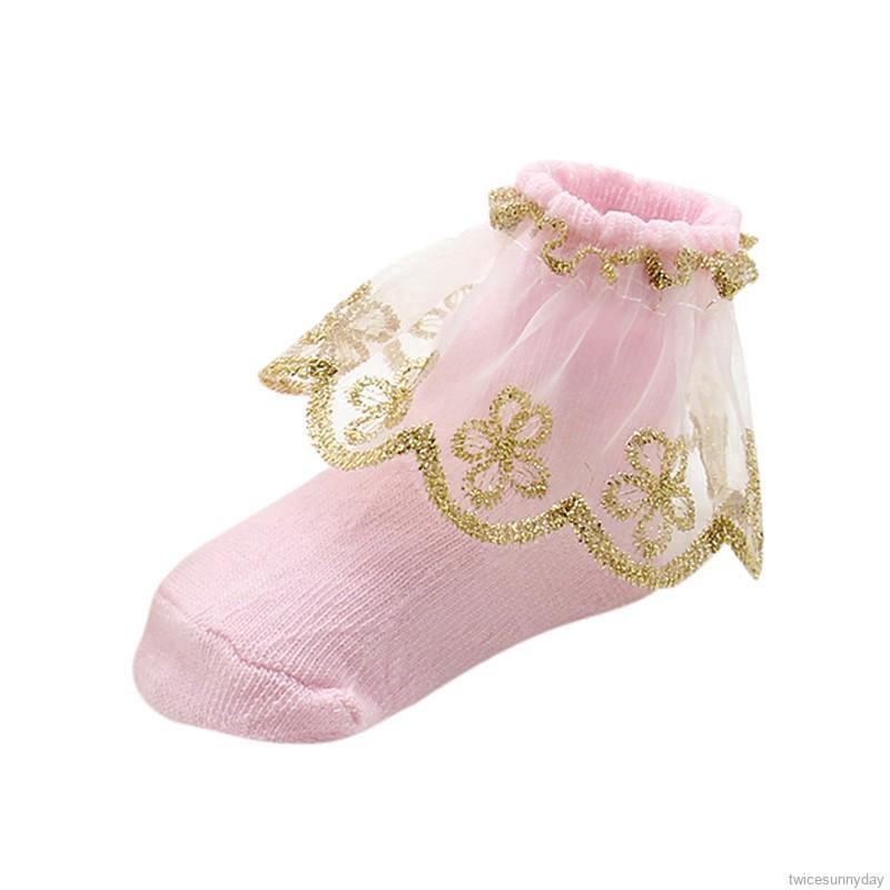 Vớ Cotton Xinh Xắn Dành Cho Bé Gái Từ 0-12 Tháng Tuổi