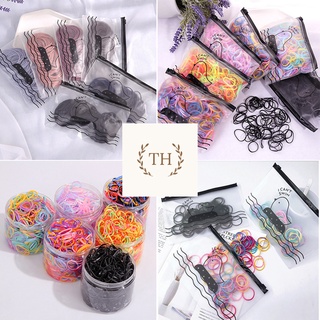 DÂY CỘT TÓC TRƠN MIX MÀU  SET 100 Cái