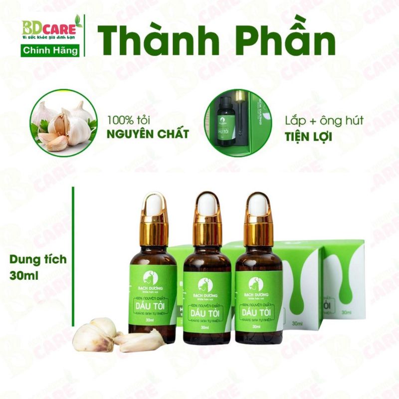 Dầu tỏi bạch dương 30ml kháng sinh tự nhiên