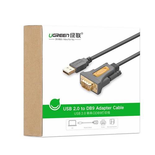 Cáp Chuyển USB 2.0 To Com RS232 UGREEN 20222 Dài 2M - Hàng Chính Hãng