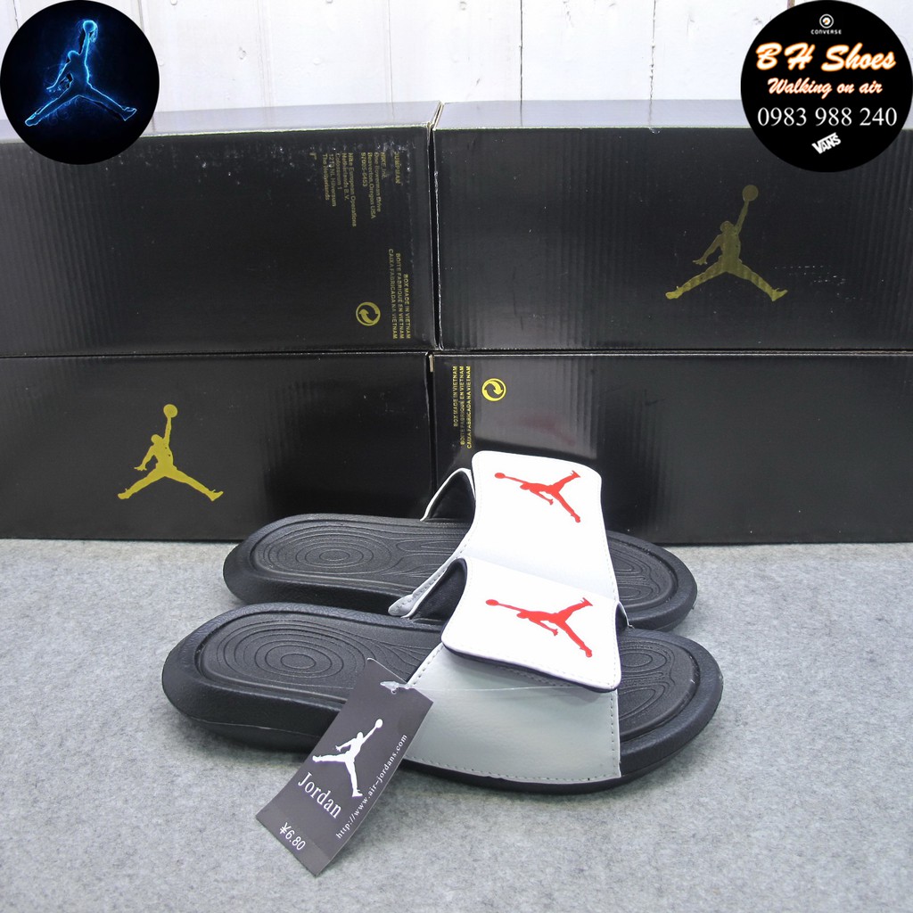 Dép Jordan hydro 6 Free ship + hộp hàng loại 1.1 JD bóng rổ siêu cấp quai ngang dán nam nữ unisex hot trend. BH Slippers