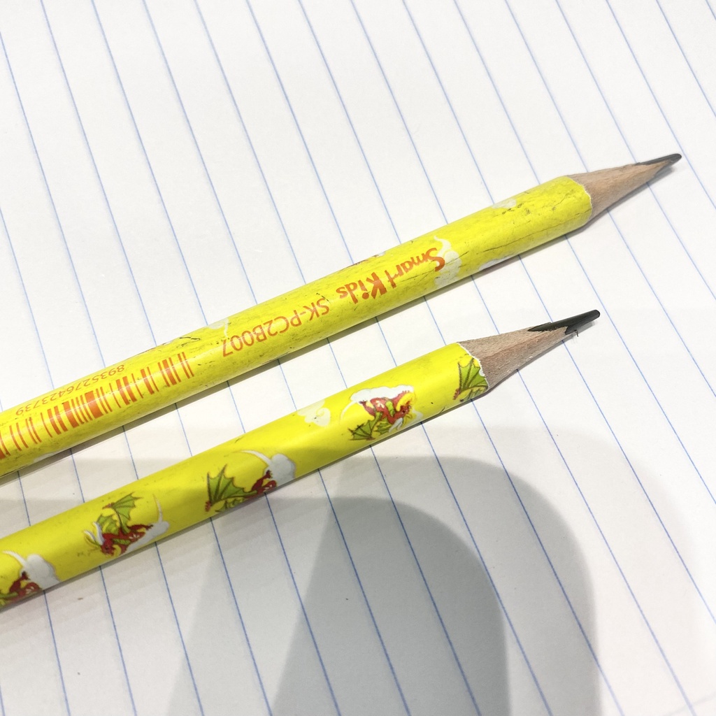 Combo 5 Bút chì gỗ 2B Smart Kids SK-PC2B007 Tam giác Có tẩy Dragon