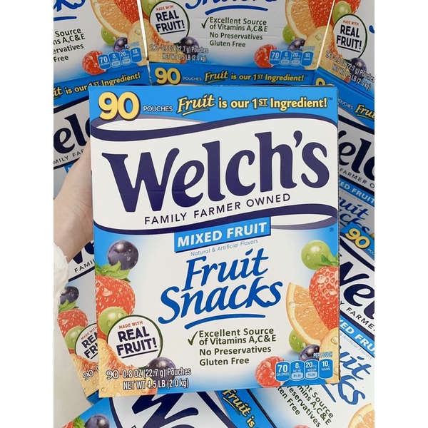 DATE MỚI 2023 Kẹo Dẻo Trái Cây Welch's Mixed Fruit của Mỹ 2kg