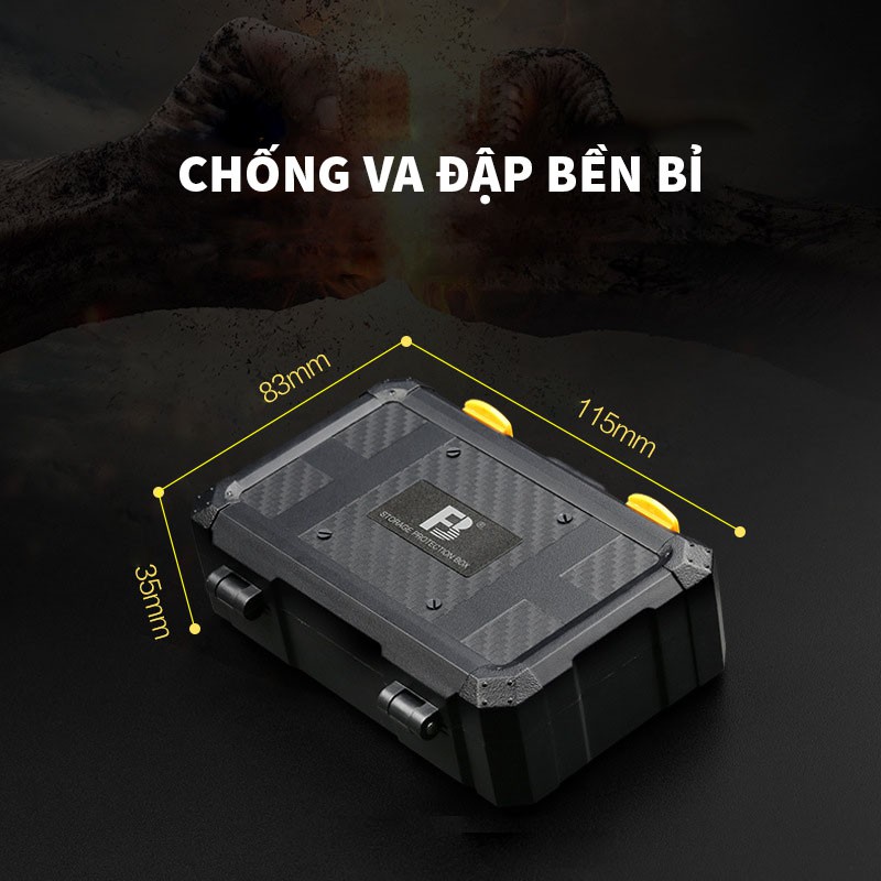 Hộp đựng thẻ nhớ SD, TF, micro SD, thẻ CF, Pin máy ảnh chống va đập và chống nước hàng chính hãng