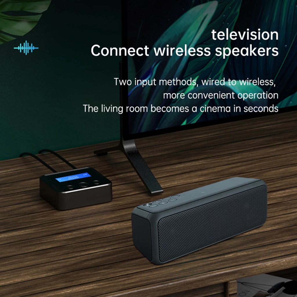 Thiết bị thu phát nhạc không dây Bluetooth 5.0 màn hình LCD C39S