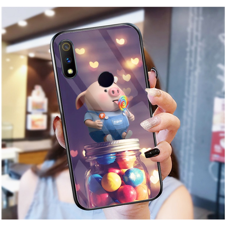 Ốp Lưng REALME 3, REALME 3 PRO mặt kính cường lực cao cấp