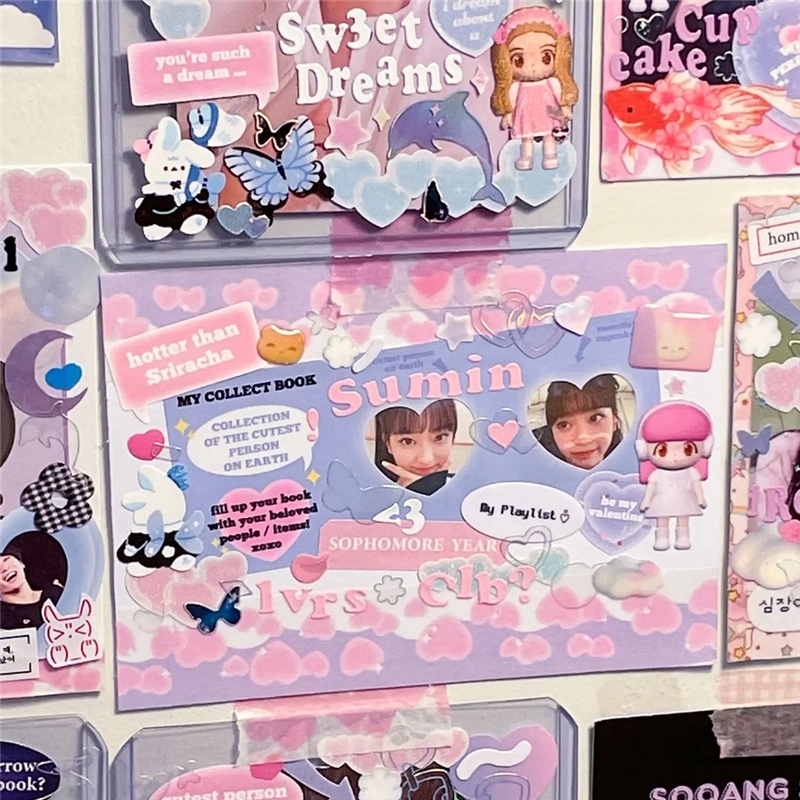 Sticker trang trí khung ảnh họa tiết ngôi sao lấp lánh tình yêu lộng gió đáng yêu DIY