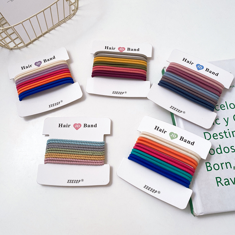 Dây Buộc Tóc Co Giãn Màu Trơn Thời Trang Cho Nữ