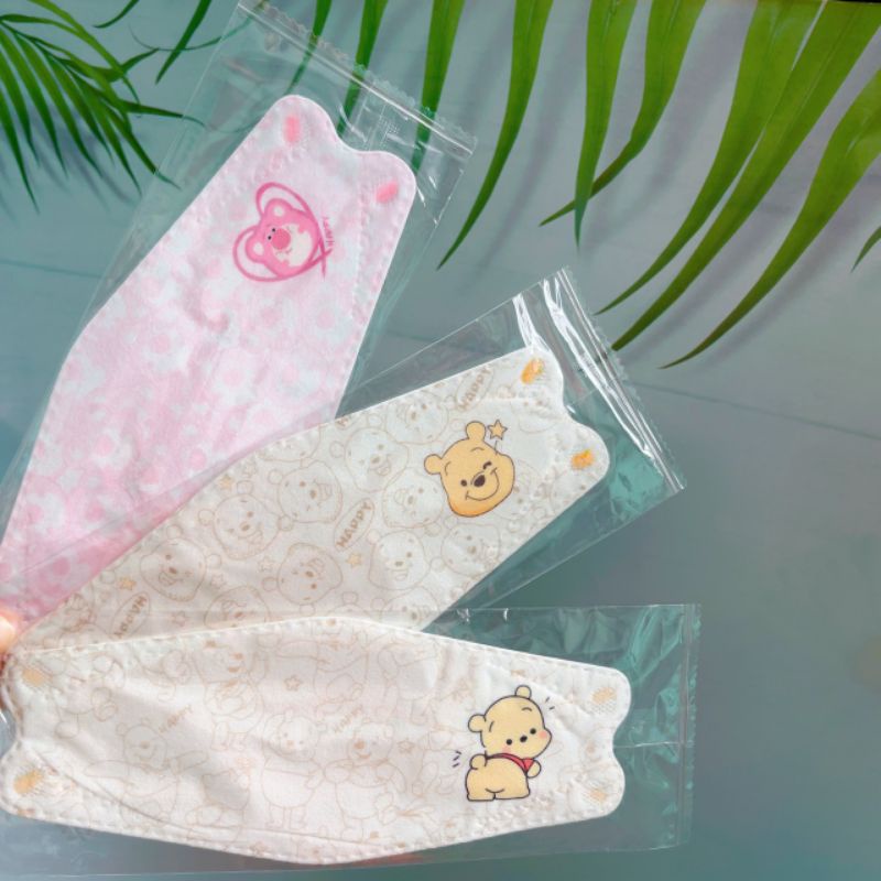 Gói 10 chiếc khẩu trang KF94 hoạ tiết đóng riêng từng cái size người lớn