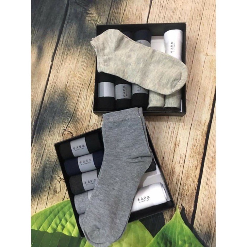 Hộp 10 đôi tất vớ nam nữ Unisex khử mùi chống hôi chân Hàng xuất Nhật