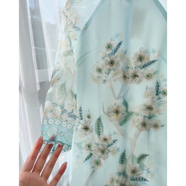 Áo dài cách tân Uyển Thanh kết hoa sang trọng siêu xinh mặc đi chơi tết🥰🥰