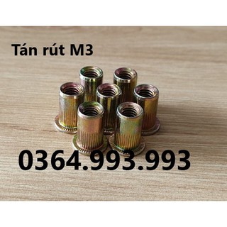 Gói 100 cái tán rút m3/ ecu rút m3/ đinh tán rút m3. chất liệu: mạ kẽm